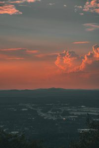 clouds on orange sky