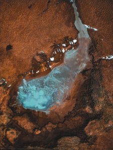 lake in arid landscape